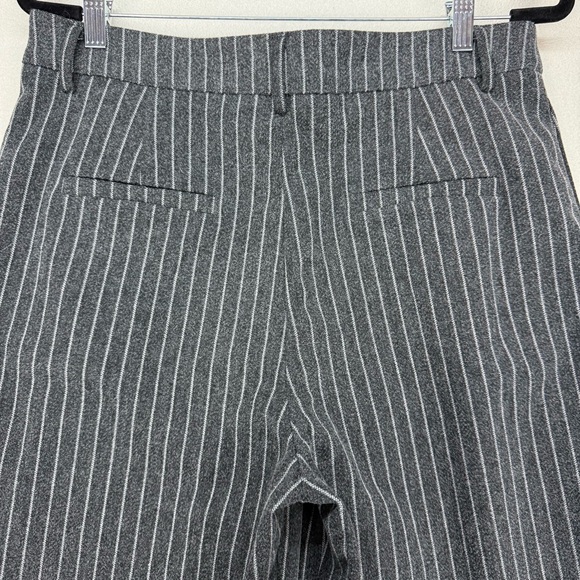 Cider Wide Leg Gray Pinstripe Pleated Trousers - Picture 3 of 11